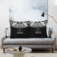 AIGA Always In Gods Arms Samoa Pillow Cover Polynesian Tribal Tattoo Art Family Heritage Faith