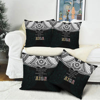 AIGA Always In Gods Arms Samoa Pillow Cover Polynesian Tribal Tattoo Art Family Heritage Faith