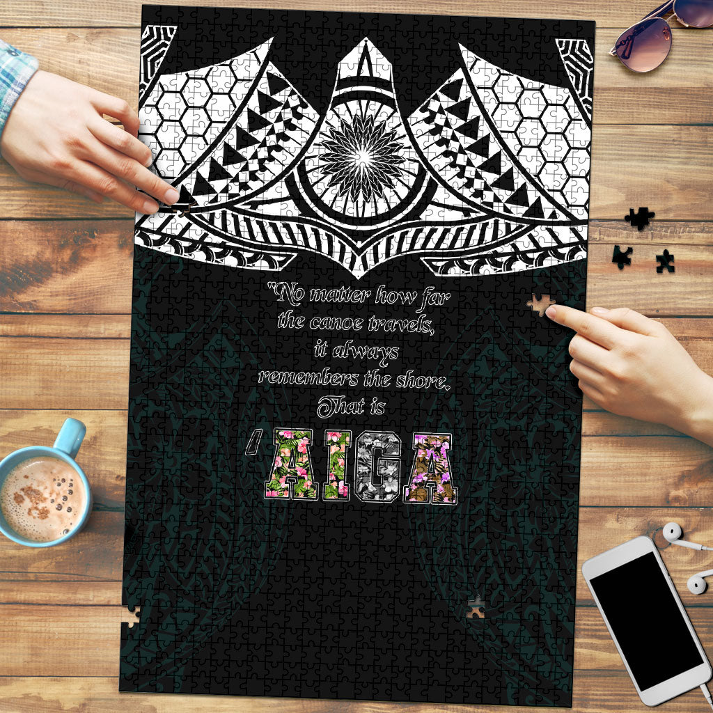 AIGA Always In Gods Arms Samoa Puzzle Polynesian Tribal Tattoo Art Family Heritage Faith