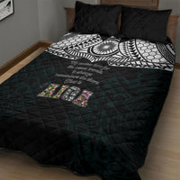 AIGA Always In Gods Arms Samoa Quilt Bed Set Polynesian Tribal Tattoo Art Family Heritage Faith