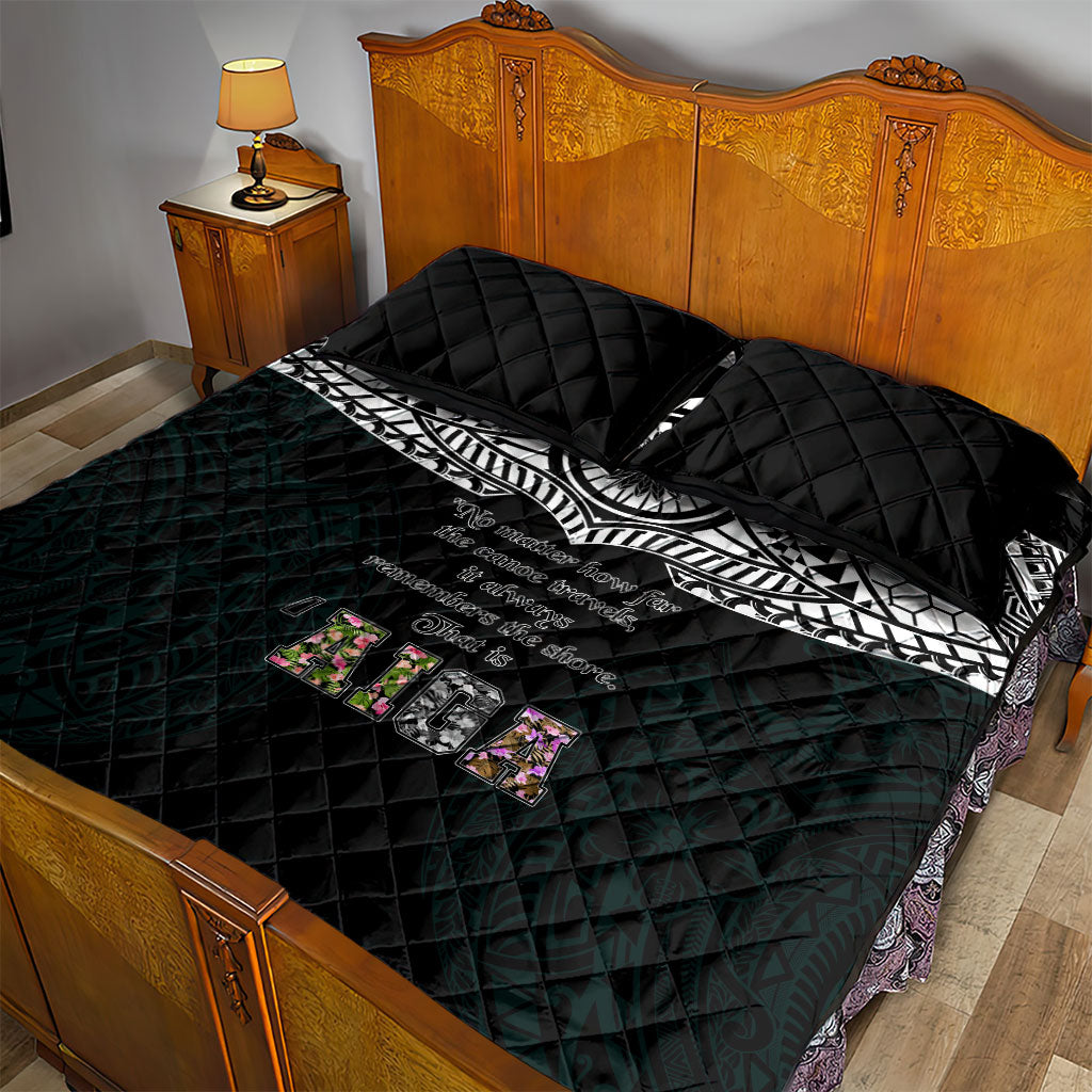 AIGA Always In Gods Arms Samoa Quilt Bed Set Polynesian Tribal Tattoo Art Family Heritage Faith