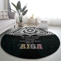 AIGA Always In Gods Arms Samoa Round Carpet Polynesian Tribal Tattoo Art Family Heritage Faith