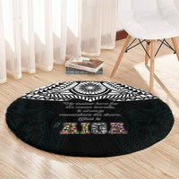 AIGA Always In Gods Arms Samoa Round Carpet Polynesian Tribal Tattoo Art Family Heritage Faith