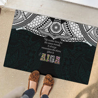 AIGA Always In Gods Arms Samoa Rubber Doormat Polynesian Tribal Tattoo Art Family Heritage Faith