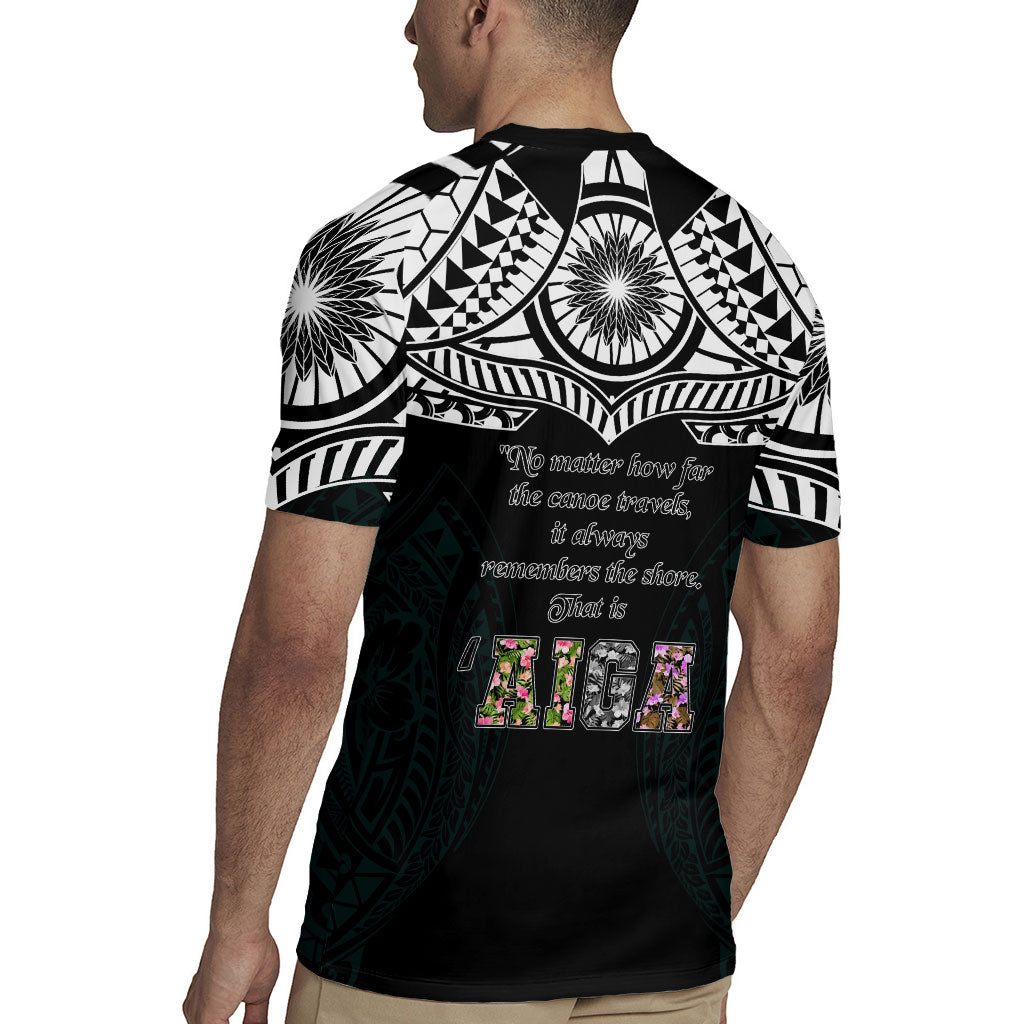 AIGA Always In Gods Arms Samoa Rugby Jersey Polynesian Tribal Tattoo Art Family Heritage Faith