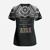 AIGA Always In Gods Arms Samoa Scrub Top Polynesian Tribal Tattoo Art Family Heritage Faith