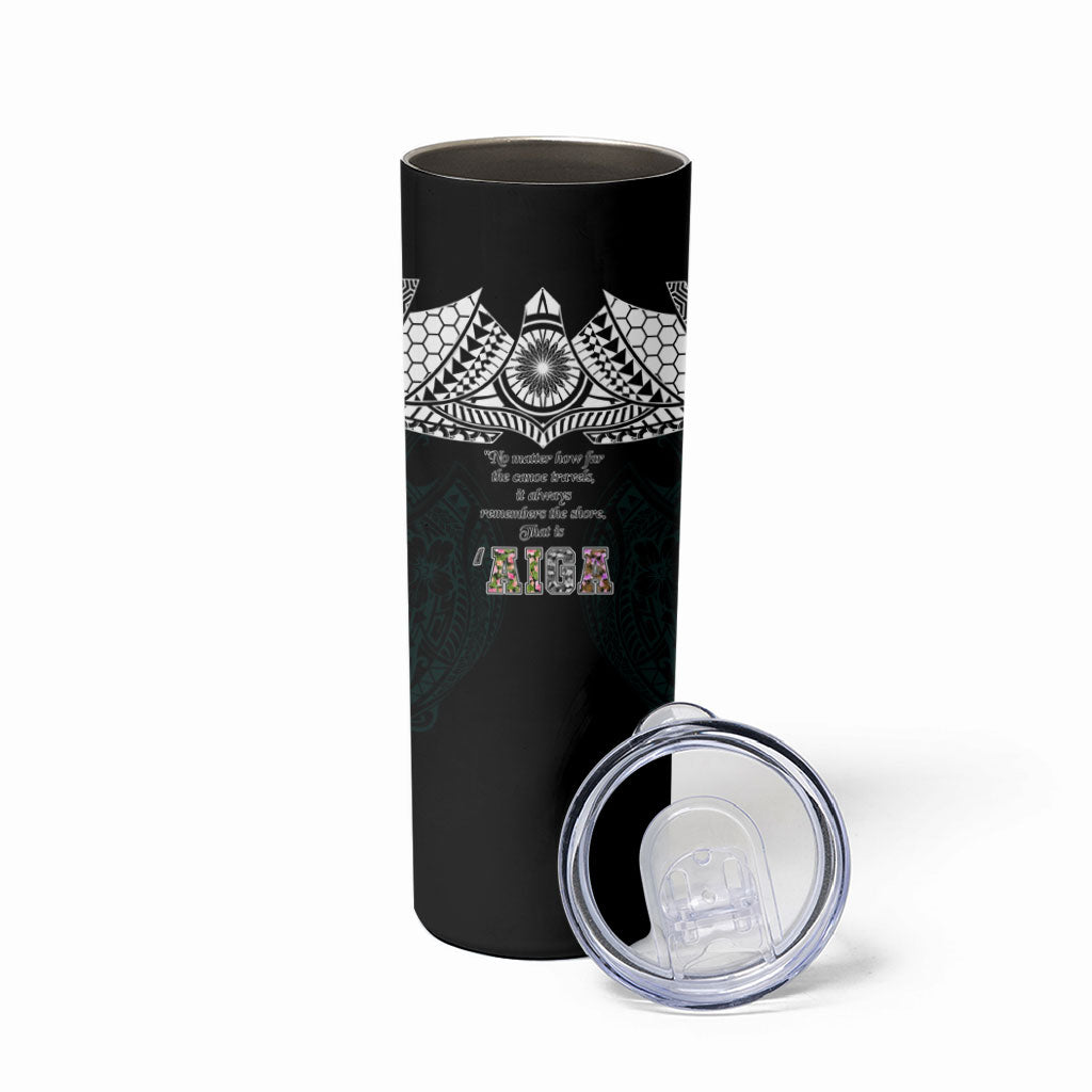 AIGA Always In Gods Arms Samoa Skinny Tumbler Polynesian Tribal Tattoo Art Family Heritage Faith