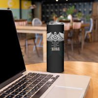 AIGA Always In Gods Arms Samoa Skinny Tumbler Polynesian Tribal Tattoo Art Family Heritage Faith