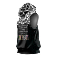 AIGA Always In Gods Arms Samoa Sleeveless Hoodie Polynesian Tribal Tattoo Art Family Heritage Faith