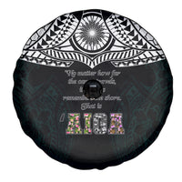 AIGA Always In Gods Arms Samoa Spare Tire Cover Polynesian Tribal Tattoo Art Family Heritage Faith