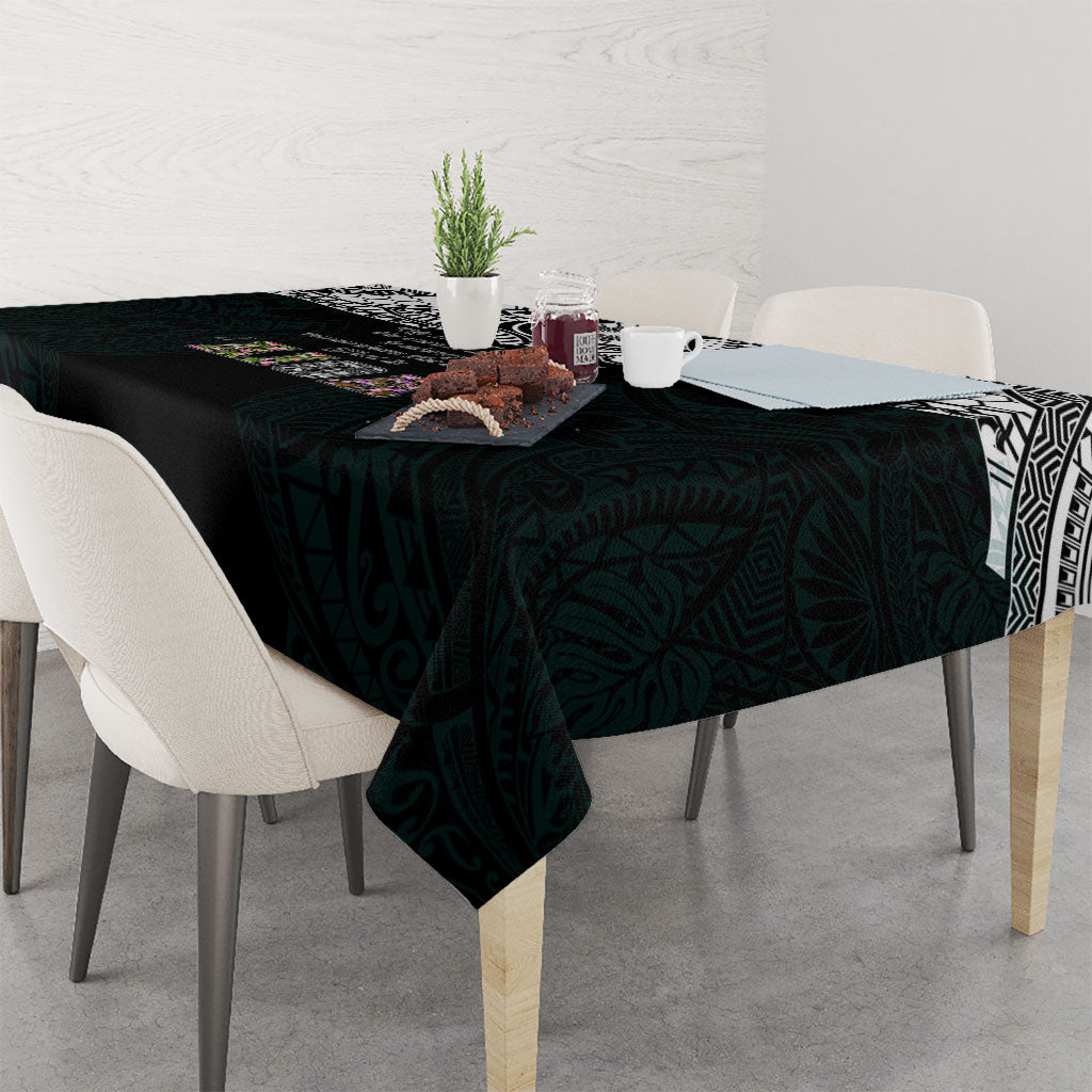 AIGA Always In Gods Arms Samoa Tablecloth Polynesian Tribal Tattoo Art Family Heritage Faith