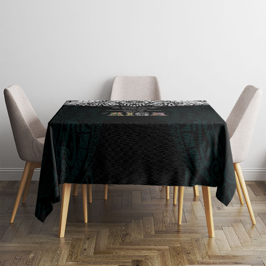 AIGA Always In Gods Arms Samoa Tablecloth Polynesian Tribal Tattoo Art Family Heritage Faith