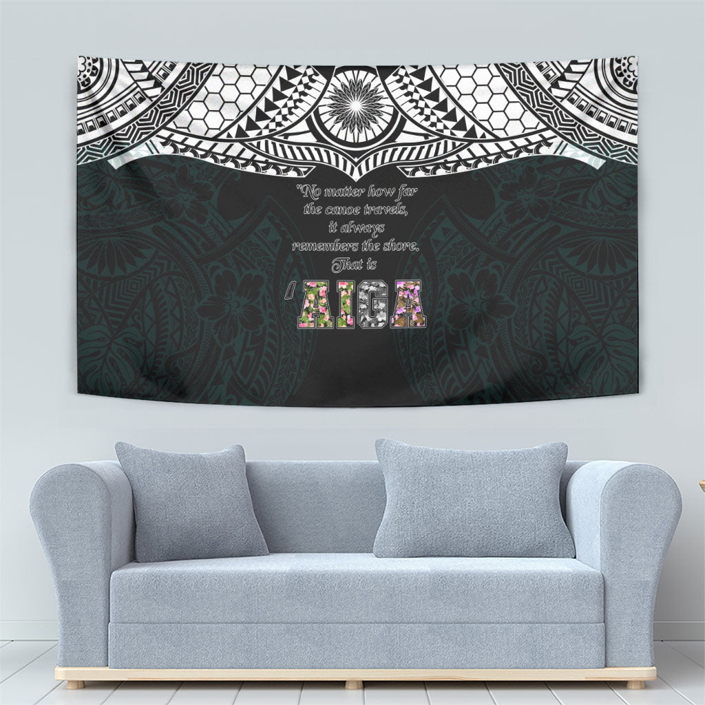 AIGA Always In Gods Arms Samoa Tapestry Polynesian Tribal Tattoo Art Family Heritage Faith