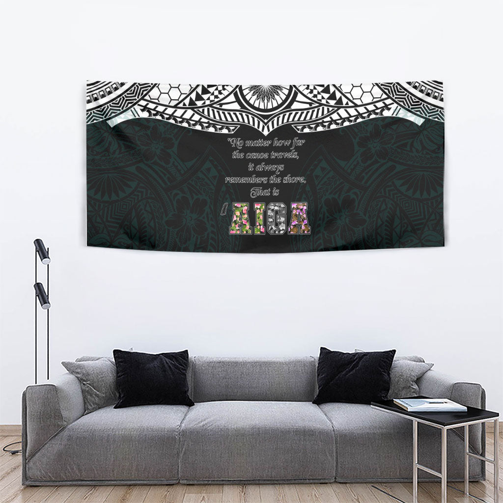AIGA Always In Gods Arms Samoa Tapestry Polynesian Tribal Tattoo Art Family Heritage Faith