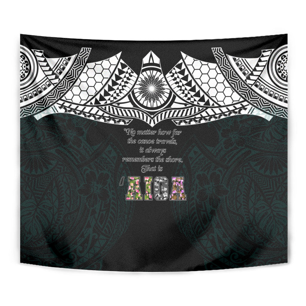 AIGA Always In Gods Arms Samoa Tapestry Polynesian Tribal Tattoo Art Family Heritage Faith