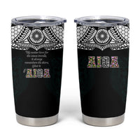 AIGA Always In Gods Arms Samoa Tumbler Cup Polynesian Tribal Tattoo Art Family Heritage Faith