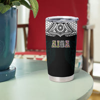 AIGA Always In Gods Arms Samoa Tumbler Cup Polynesian Tribal Tattoo Art Family Heritage Faith