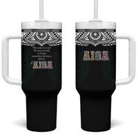 AIGA Always In Gods Arms Samoa Tumbler With Handle Polynesian Tribal Tattoo Art Family Heritage Faith