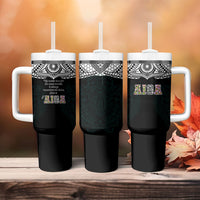 AIGA Always In Gods Arms Samoa Tumbler With Handle Polynesian Tribal Tattoo Art Family Heritage Faith