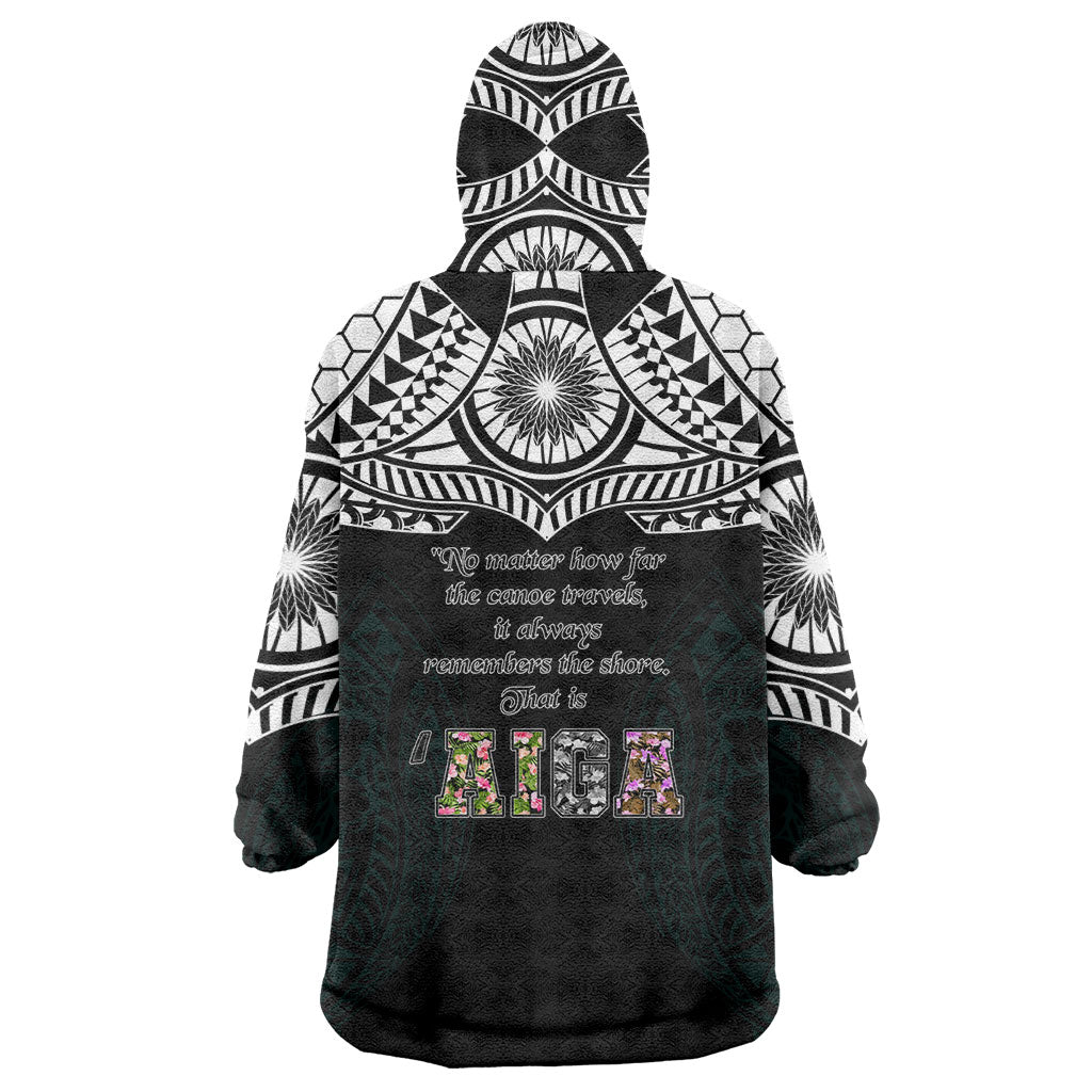 AIGA Always In Gods Arms Samoa Wearable Blanket Hoodie Polynesian Tribal Tattoo Art Family Heritage Faith