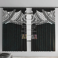 AIGA Always In Gods Arms Samoa Window Curtain Polynesian Tribal Tattoo Art Family Heritage Faith