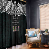 AIGA Always In Gods Arms Samoa Window Curtain Polynesian Tribal Tattoo Art Family Heritage Faith