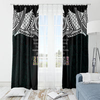 AIGA Always In Gods Arms Samoa Window Curtain Polynesian Tribal Tattoo Art Family Heritage Faith