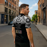 AIGA Always In Gods Arms Samoa Zipper Polo Shirt Polynesian Tribal Tattoo Art Family Heritage Faith