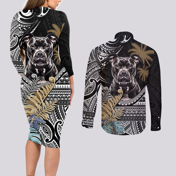 Polynesian Pitbull Hawaiian Shirt Polynesian Pattern And Pitbull TS04 main image 1