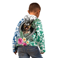 Polynesian Yorkshire Terrier Kid Hoodie Polynesian Pattern And Yorkshire Terrier TS04 - Polynesian Pride