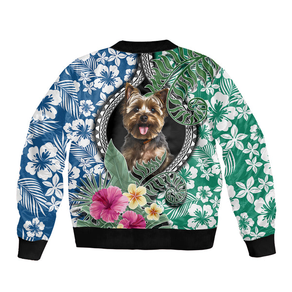 Polynesian Pride Guam Sleeve Zip Bomber Jacket With Polynesian Tribal Tattoo and Coat of Arms Gold Version LT9 main image 1