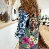 Polynesian Yorkshire Terrier Women Casual Shirt Polynesian Pattern And Yorkshire Terrier TS04 - Polynesian Pride