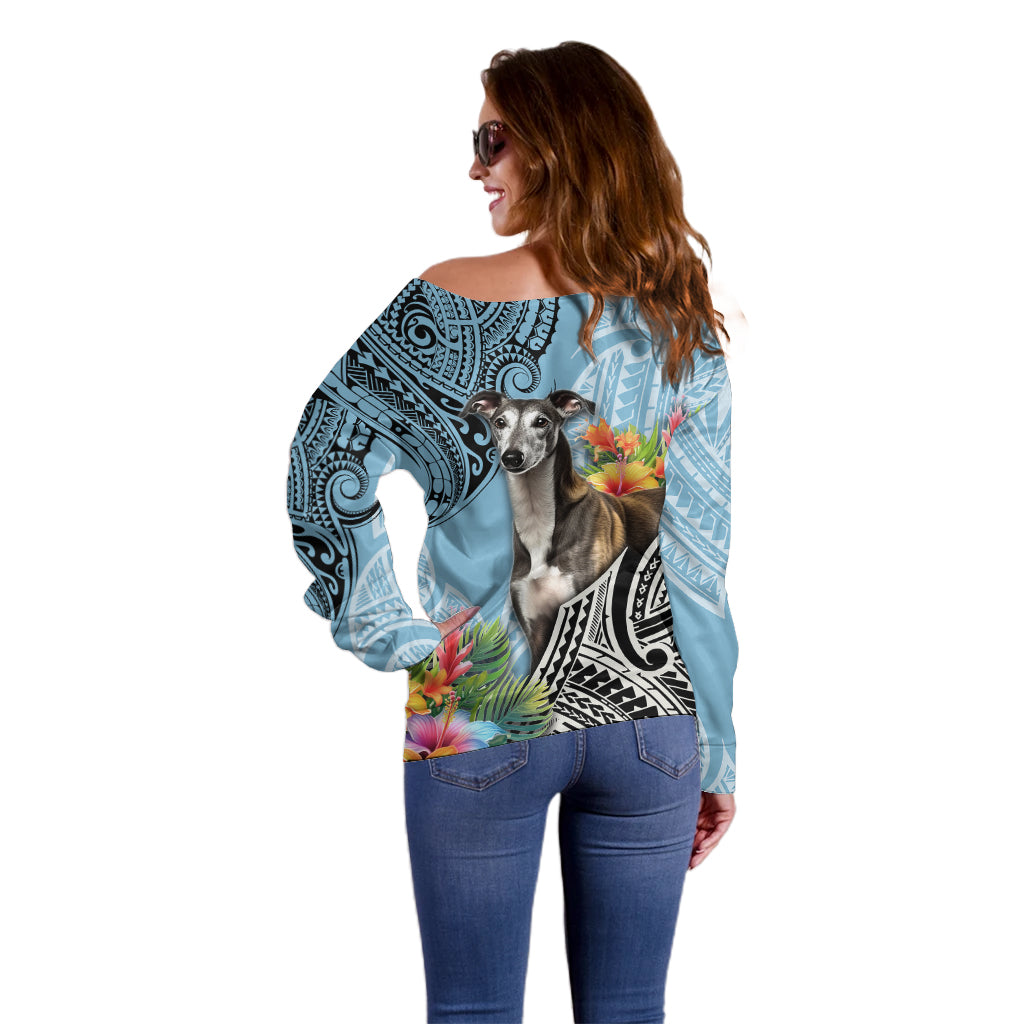 Polynesian Greyhound Off Shoulder Sweater Polynesian Pattern And Greyhound TS04 - Polynesian Pride