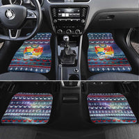 Tonga Christmas Car Mats with Singing Whale Ocean Scene National Coat of Arms - Polynesian Pride