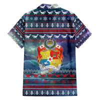 Tonga Christmas Family Matching Puletasi and Hawaiian Shirt with Singing Whale Ocean Scene National Coat of Arms - Polynesian Pride