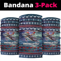 Tonga Christmas Neck Gaiter with Singing Whale Ocean Scene National Coat of Arms - Polynesian Pride