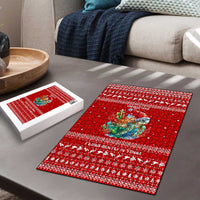 Tonga Christmas Puzzle with Sea Turtle Coral Reef Design Snowflake Pattern and National Emblem - Polynesian Pride