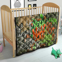 Yeah Nah Graffiti Skull New Zealand Slang Quilt Kiwi Grunge Brick Wall and Bold Urban Street Art