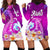 Hawaii Plumeria Flower Hoodie Dress Plumeria FLowers And Polynesian Pattern TS04 - Polynesian Pride