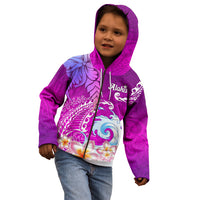 Hawaii Plumeria Flower Kid Hoodie Plumeria FLowers And Polynesian Pattern TS04 - Polynesian Pride