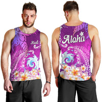 Hawaii Plumeria Flower Men Tank Top Plumeria FLowers And Polynesian Pattern TS04 - Polynesian Pride