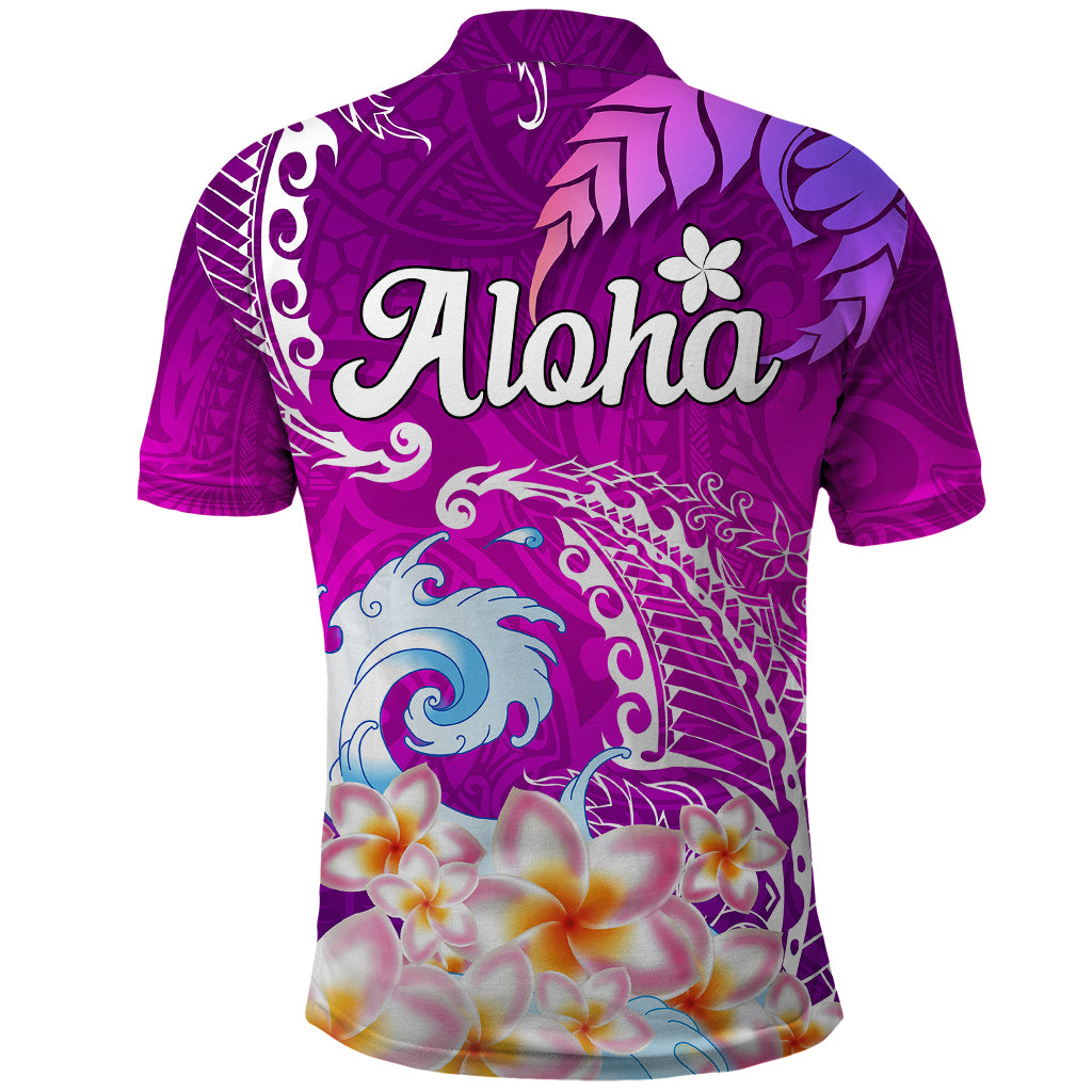 Hawaii Plumeria Flower Polo Shirt Plumeria FLowers And Polynesian Pattern TS04 - Polynesian Pride