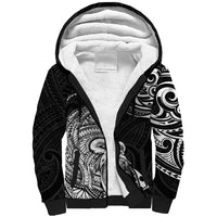 Hawaii Polynesian Sherpa Hoodie Gorila Tatoo Polynesian Style TS04 Unisex Black - Polynesian Pride