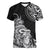Hawaii Polynesian Women V Neck T Shirt Gorila Tatoo Polynesian Style TS04 Female Black - Polynesian Pride