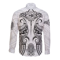 Hawaii Polynesian Long Sleeve Button Shirt Warrior symbol TS04 - Polynesian Pride