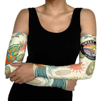 NZ Slang Sweet As Kiwi Shaka Sign Arm Sleeves New Zealand Surfboards Sun and Tropical Beach Retro