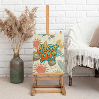 NZ Slang Sweet As Kiwi Shaka Sign Canvas Wall Art New Zealand Surfboards Sun and Tropical Beach Retro