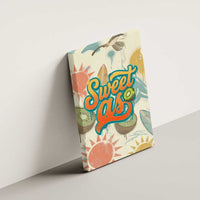 NZ Slang Sweet As Kiwi Shaka Sign Canvas Wall Art New Zealand Surfboards Sun and Tropical Beach Retro