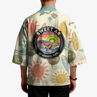 NZ Slang Sweet As Kiwi Shaka Sign Kimono New Zealand Surfboards Sun and Tropical Beach Retro