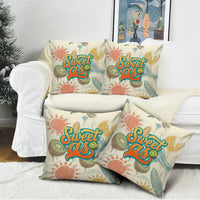 NZ Slang Sweet As Kiwi Shaka Sign Pillow Cover New Zealand Surfboards Sun and Tropical Beach Retro